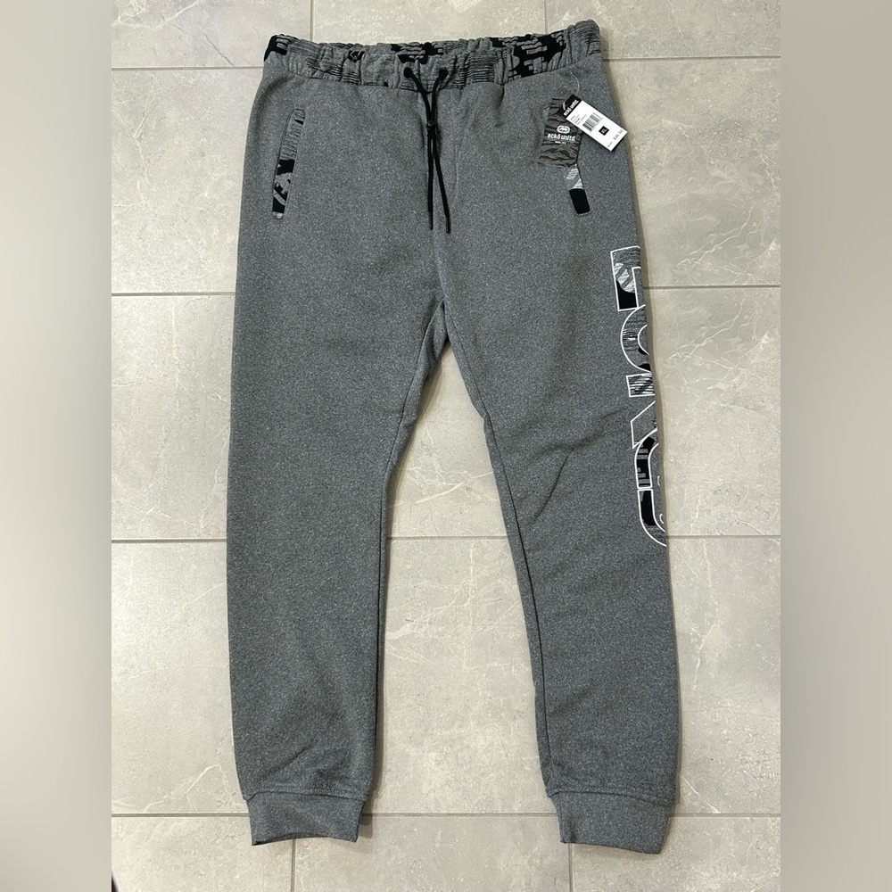 NWT Ecko Unltd Men's Sweatpants Embroidered Vertical Logo Fleece Jogger - XL